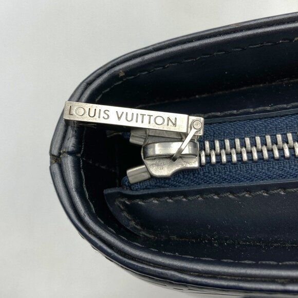 LOUIS VUITTON Navy Monogram Leather Tote Bag - Picture 11 of 13
